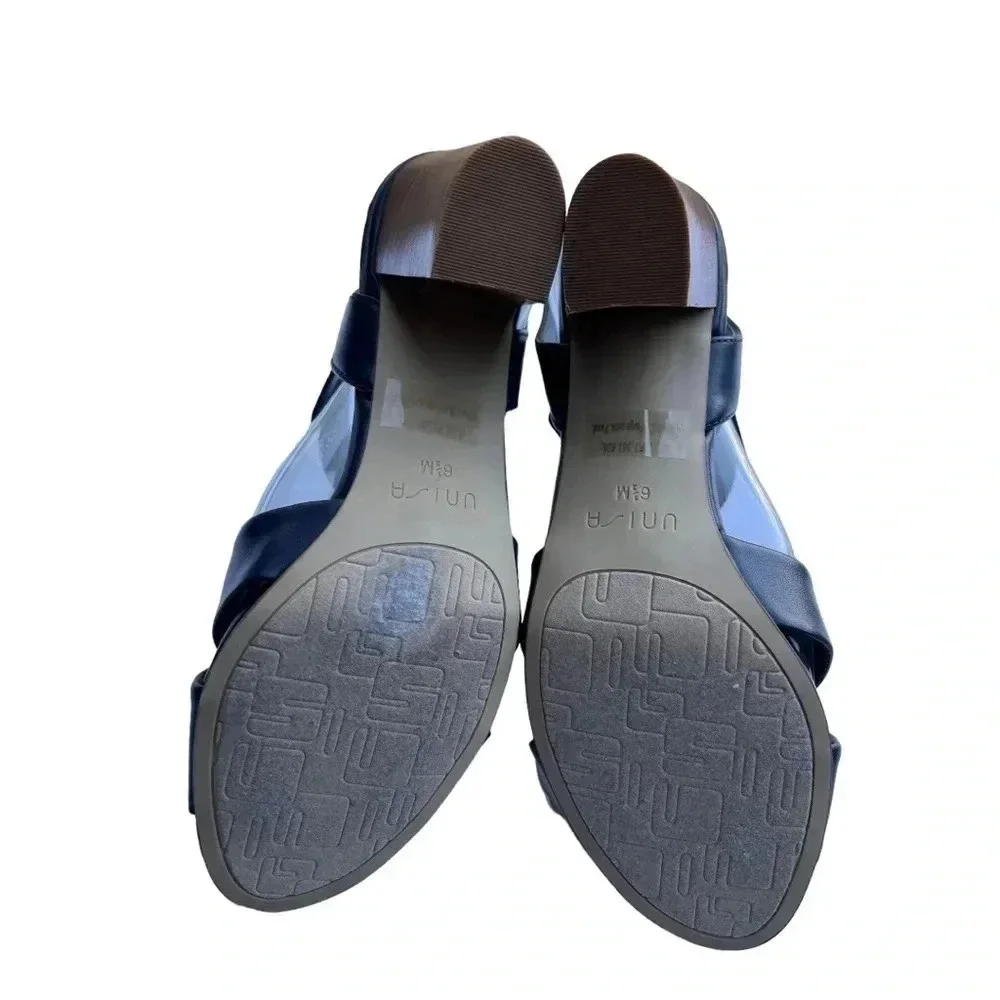 UNISA Dark Blue Strap Heeled Sandals•Women’s Size 61/2•Worn Once Great Condition